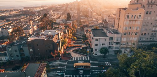 USA Reise - Lombard Street in San Francisco 