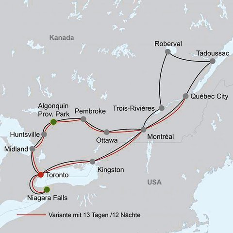 Kanada Reise - Eastern Canada