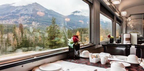 Kanada Bahnreise - Dining Car in the Canadian