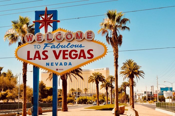 USA Reise - Las Vegas Schild