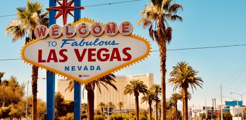 USA Reise - Las Vegas Schild