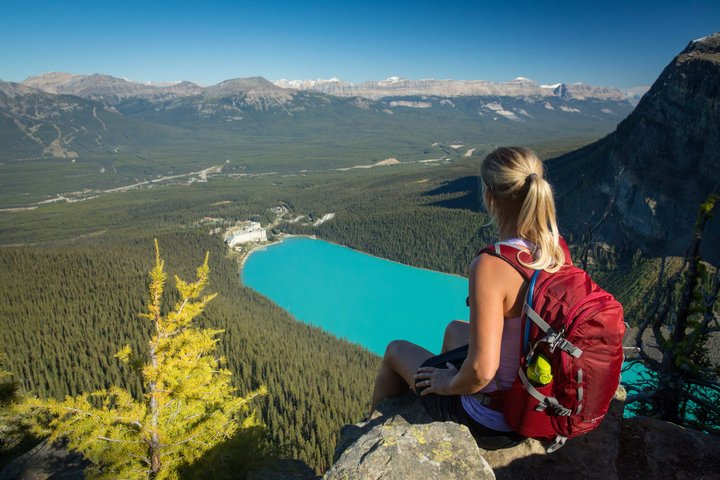 Kanada Reise - Wanderer am Lake Louise, Banff NP